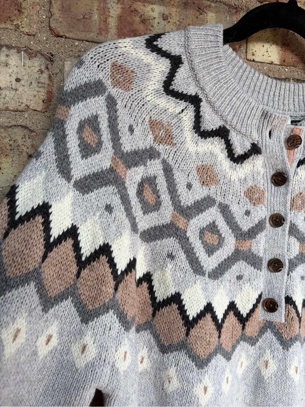 Sundance Fair Isle Cotton Sweater - Picture 3 of 10